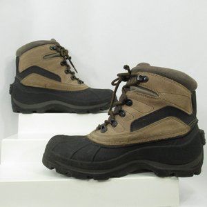 COLUMBIA Cascadian Boots Mens Size 8 Winter Rain Duck Suede Rubber Brown Black